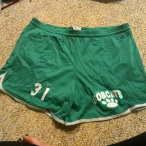 Green sportswear shorts